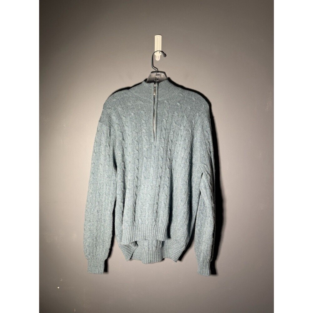 Hawico 100% Cashmere Made In Scotland Quarter Zip Sweater Size Large